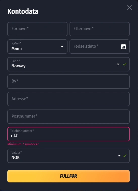 winshark registration page